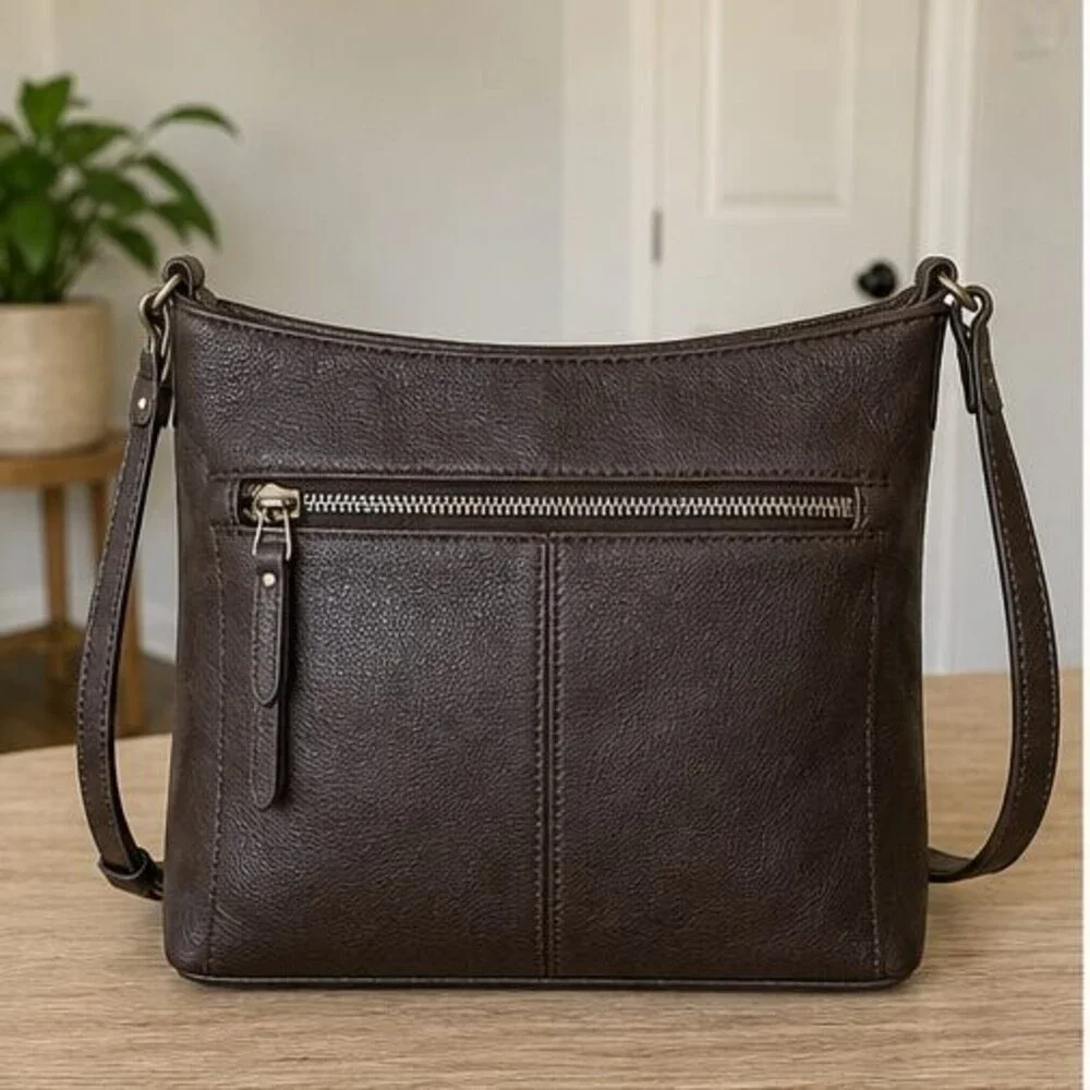 Espresso Faux Leather Bag